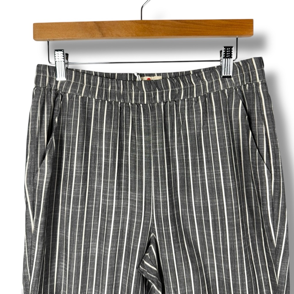 Marine Layer Allison Pants Dolphin Hem, Black/White Stripe, Size Small - Picture 5 of 13